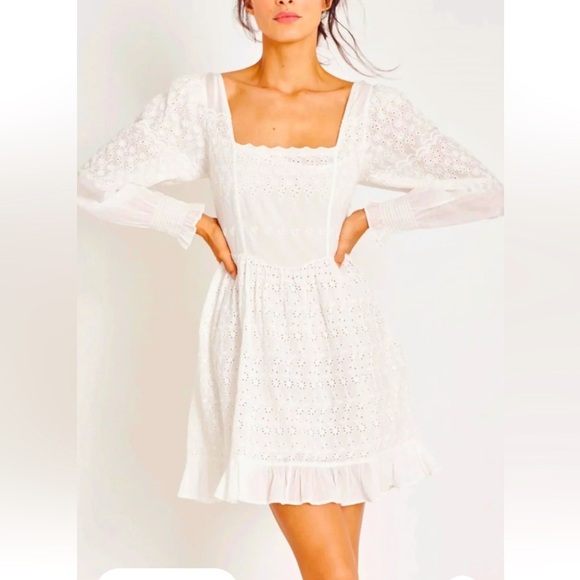 LOVESHACKFANCY Dresses & Skirts - NEW LOVESHACKFANCY preslina dress in true white